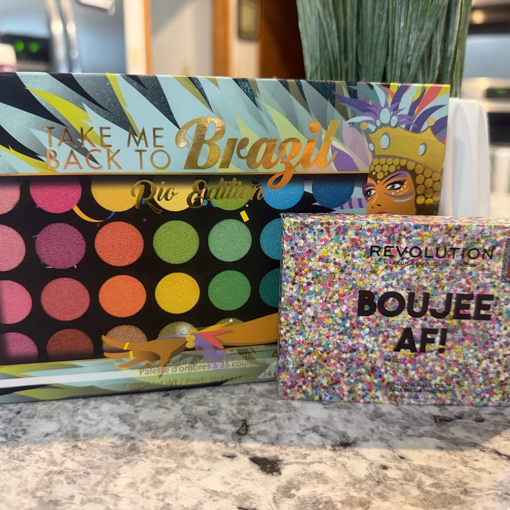 Revolution Boujee AF Eyeshadow Palette and BH cosmetics Take Me back to Brazil